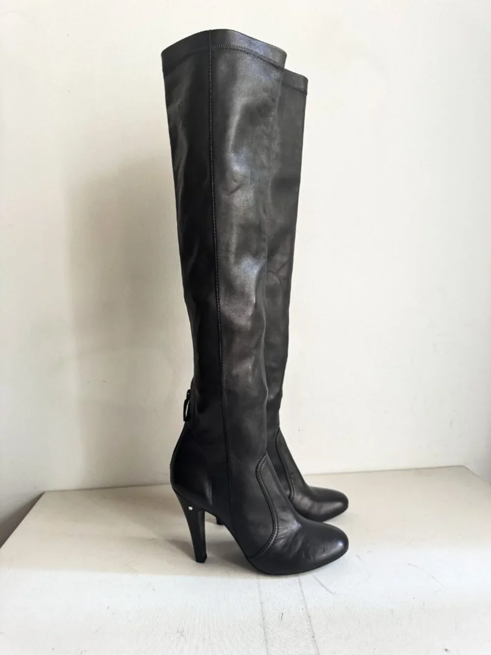 Laurence Dacade Paris Black leather Over the knee Boots 39.5